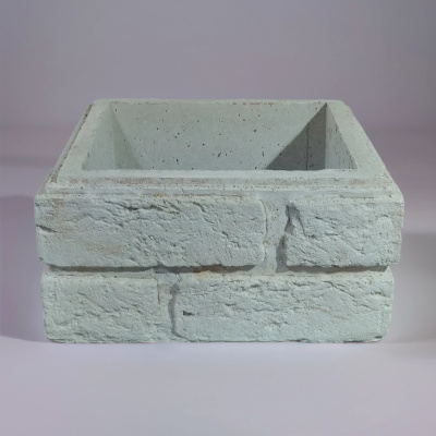 Блок забора "Шамотный кирпич с замком"00