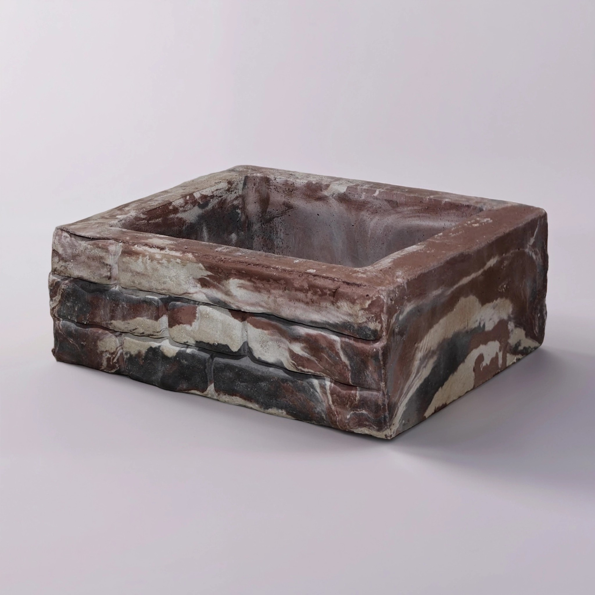 Блок ростверка "Грузинский кирпич"Микс 3