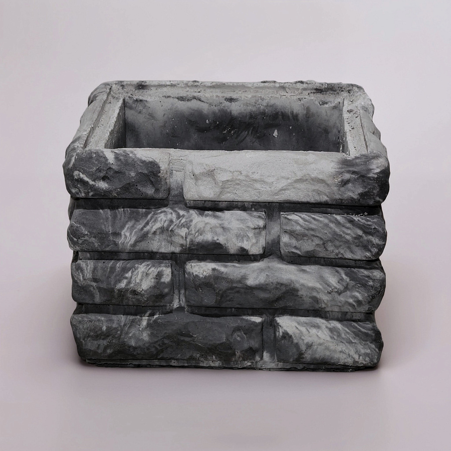 Блок забора "Колотый кирпич с замком" Блок забора "Колотый кирпич с замком"