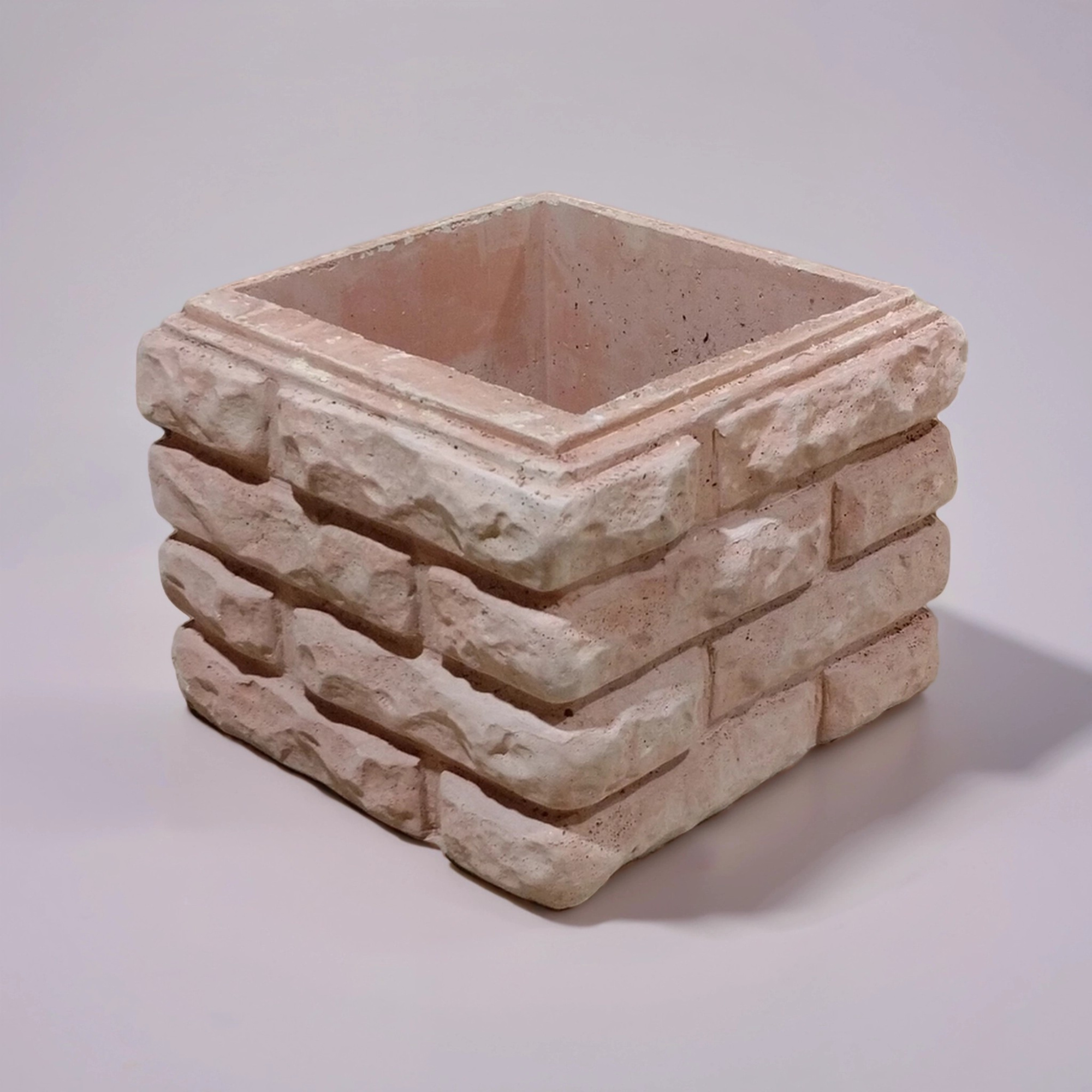 Блок забора "Колотый кирпич с замком"05