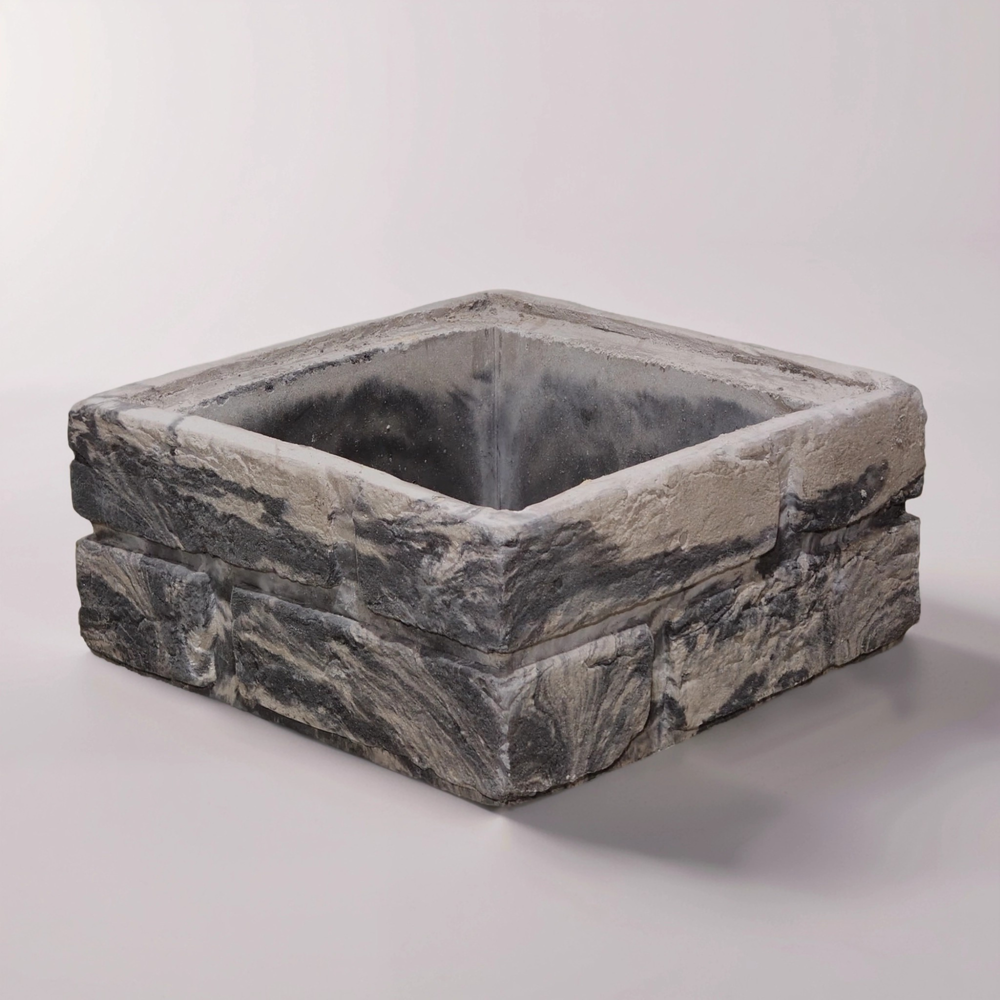 Блок забора "Шамотный кирпич с замком"Микс1