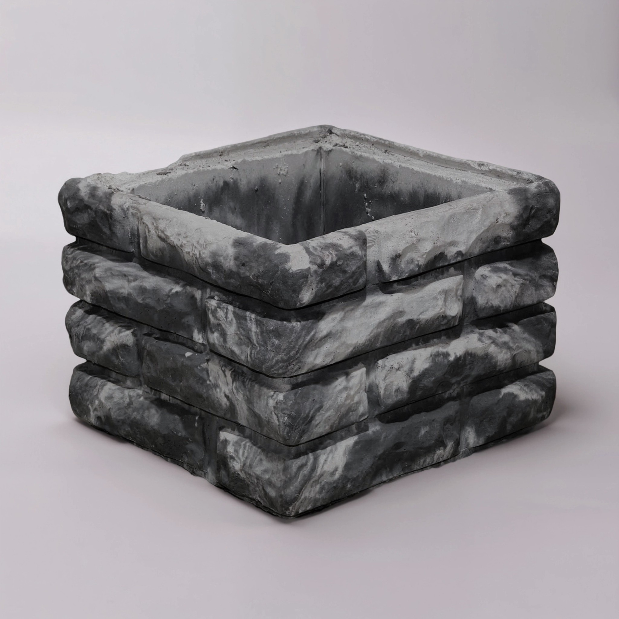 Блок забора "Колотый кирпич с замком"Микс1