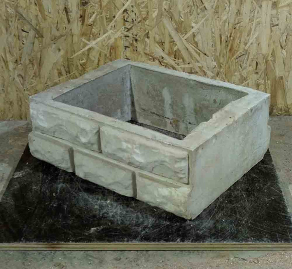 Блок ростверка "Колотый кирпич"00