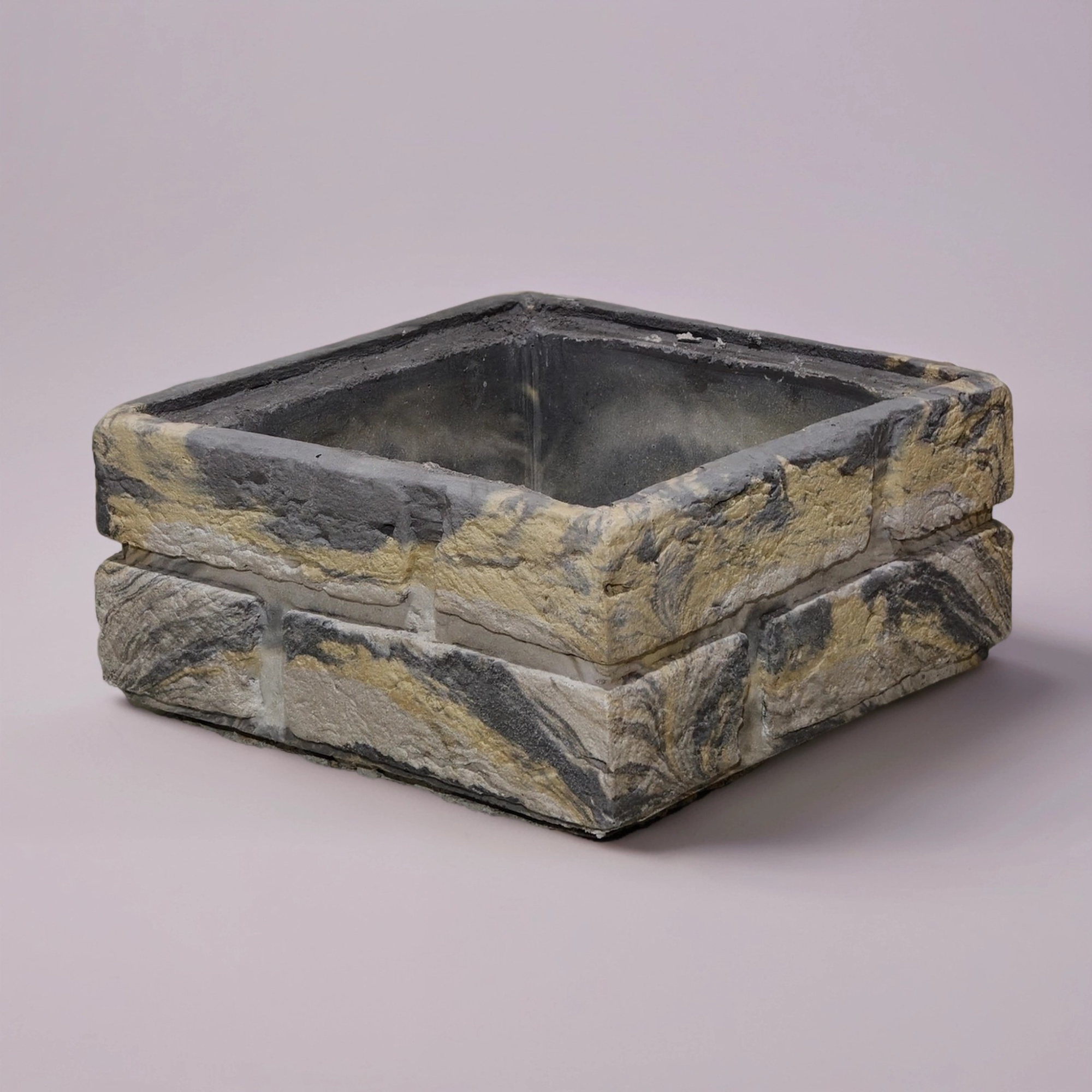 Блок забора "Шамотный кирпич с замком"Микс2