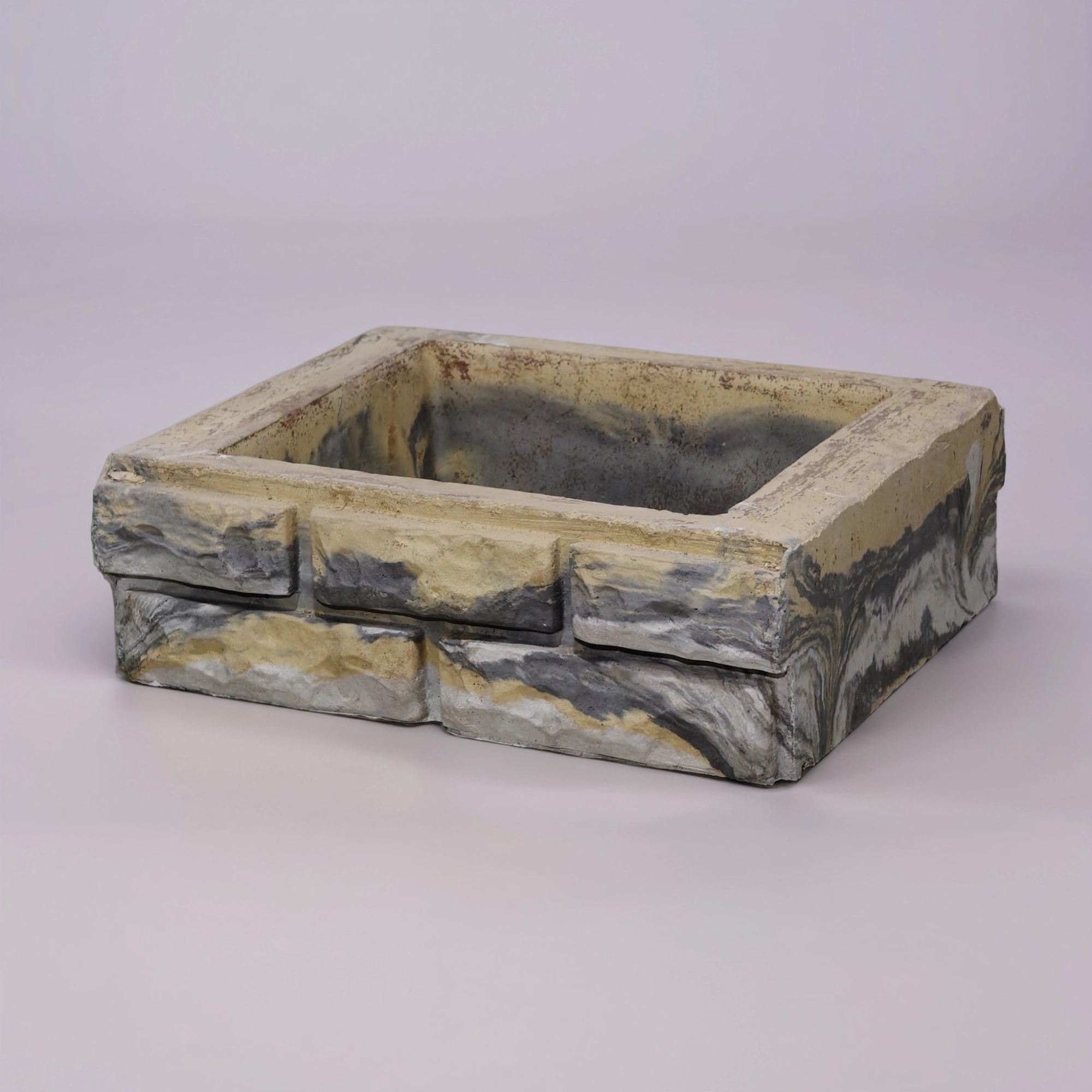 Блок ростверка "Колотый кирпич"Микс 2