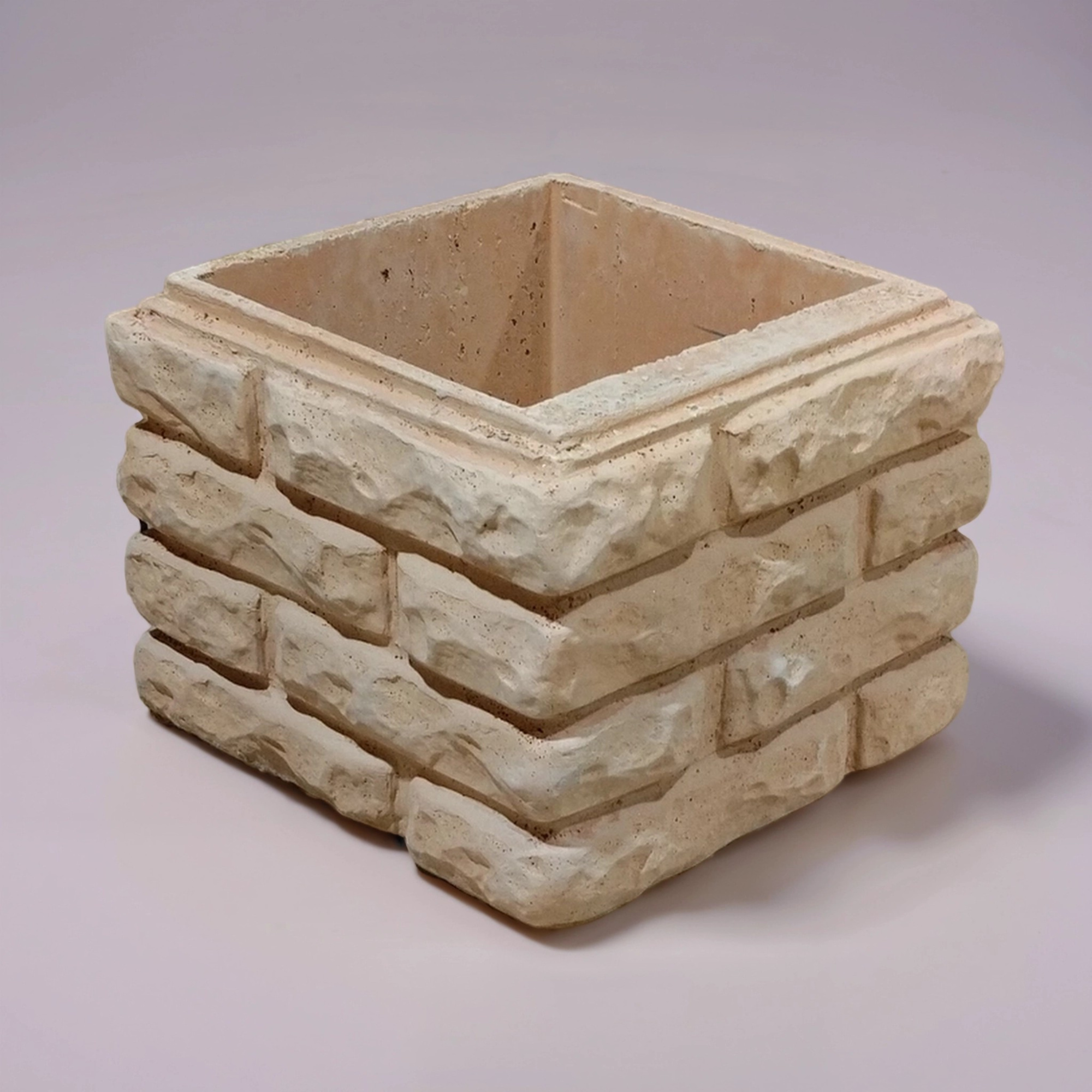 Блок забора "Колотый кирпич с замком"06