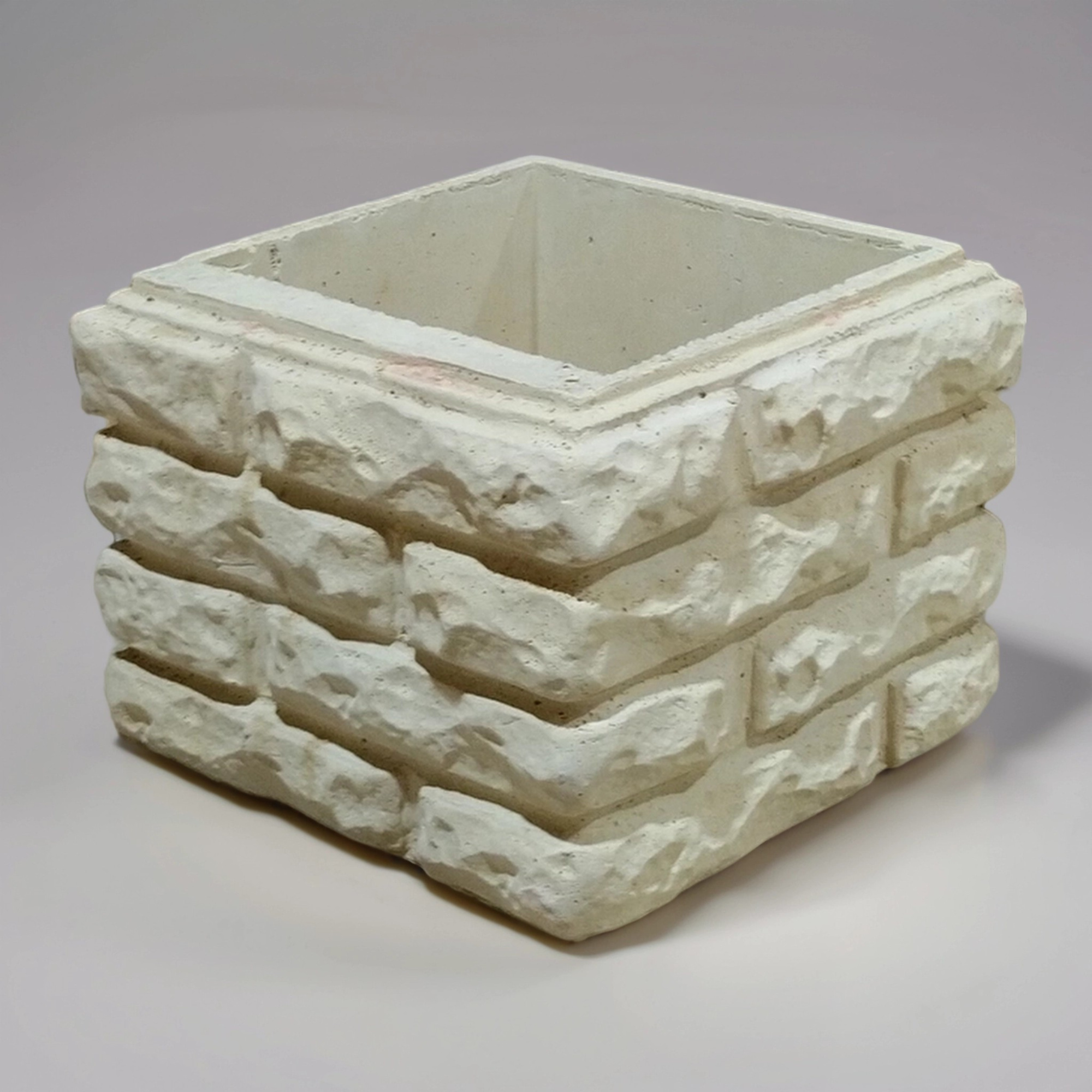 Блок забора "Колотый кирпич с замком"01