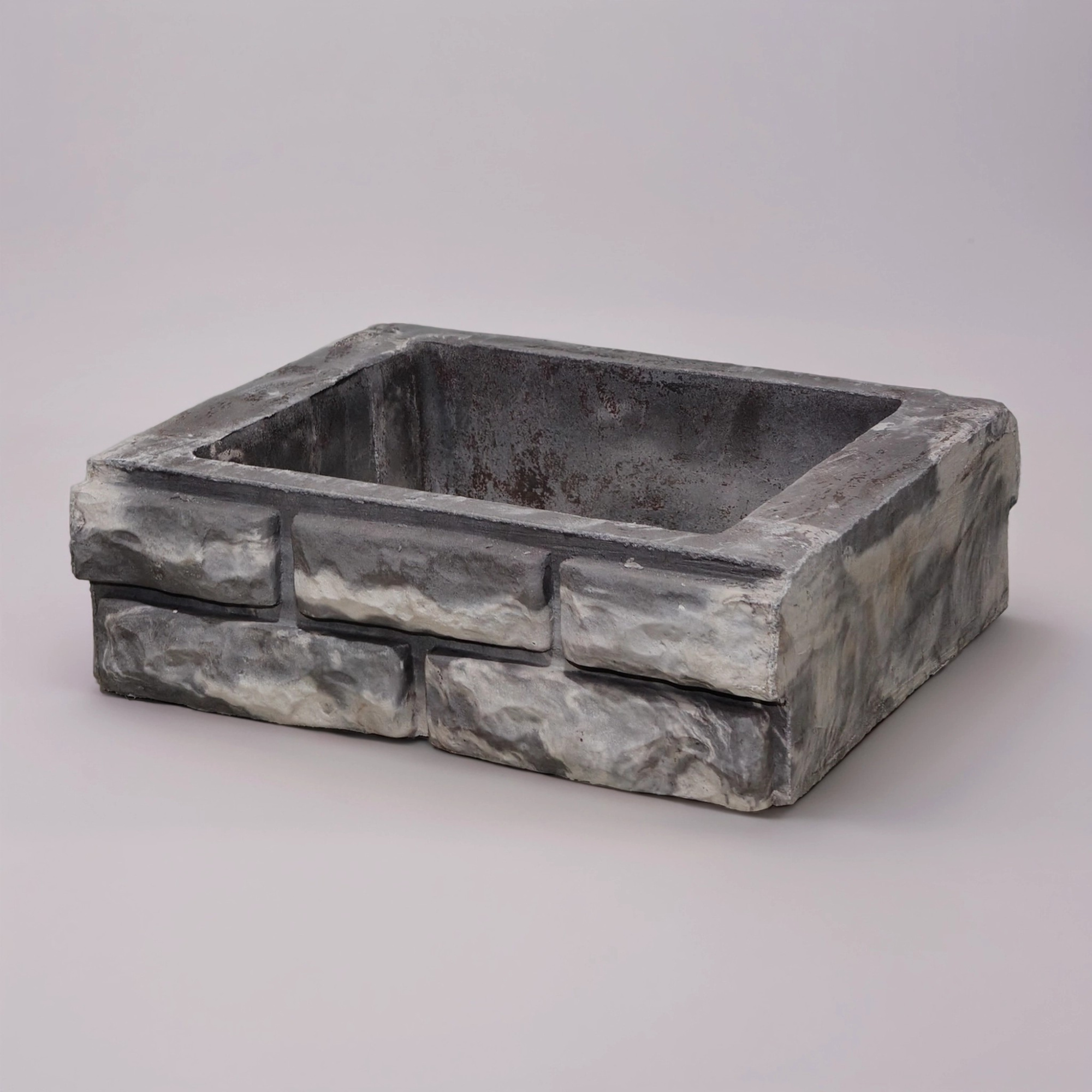 Блок ростверка "Колотый кирпич"Микс 1