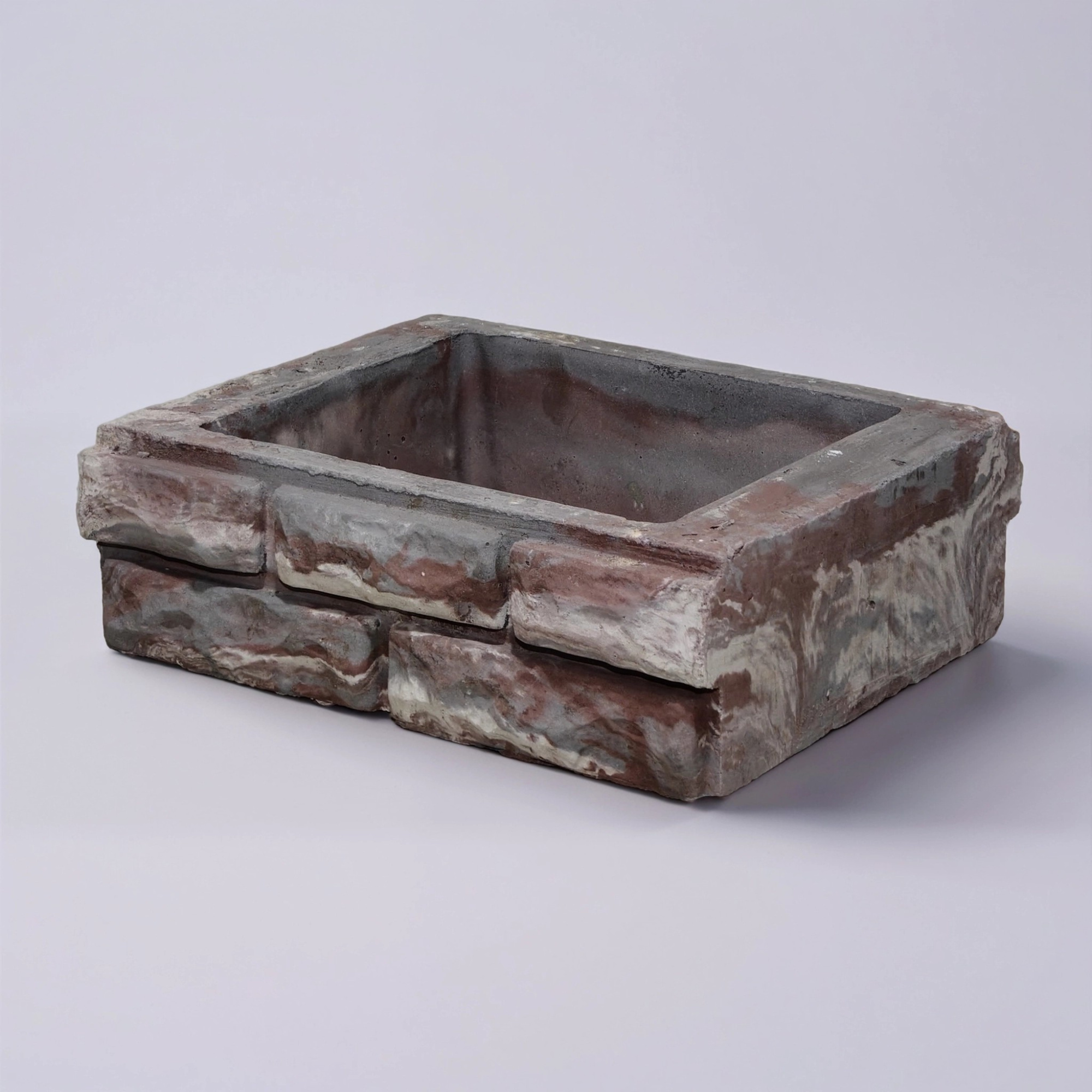 Блок ростверка "Колотый кирпич"Микс 3