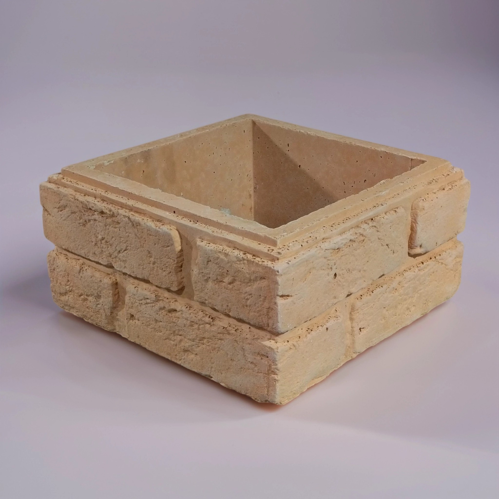 Блок забора "Шамотный кирпич с замком"06