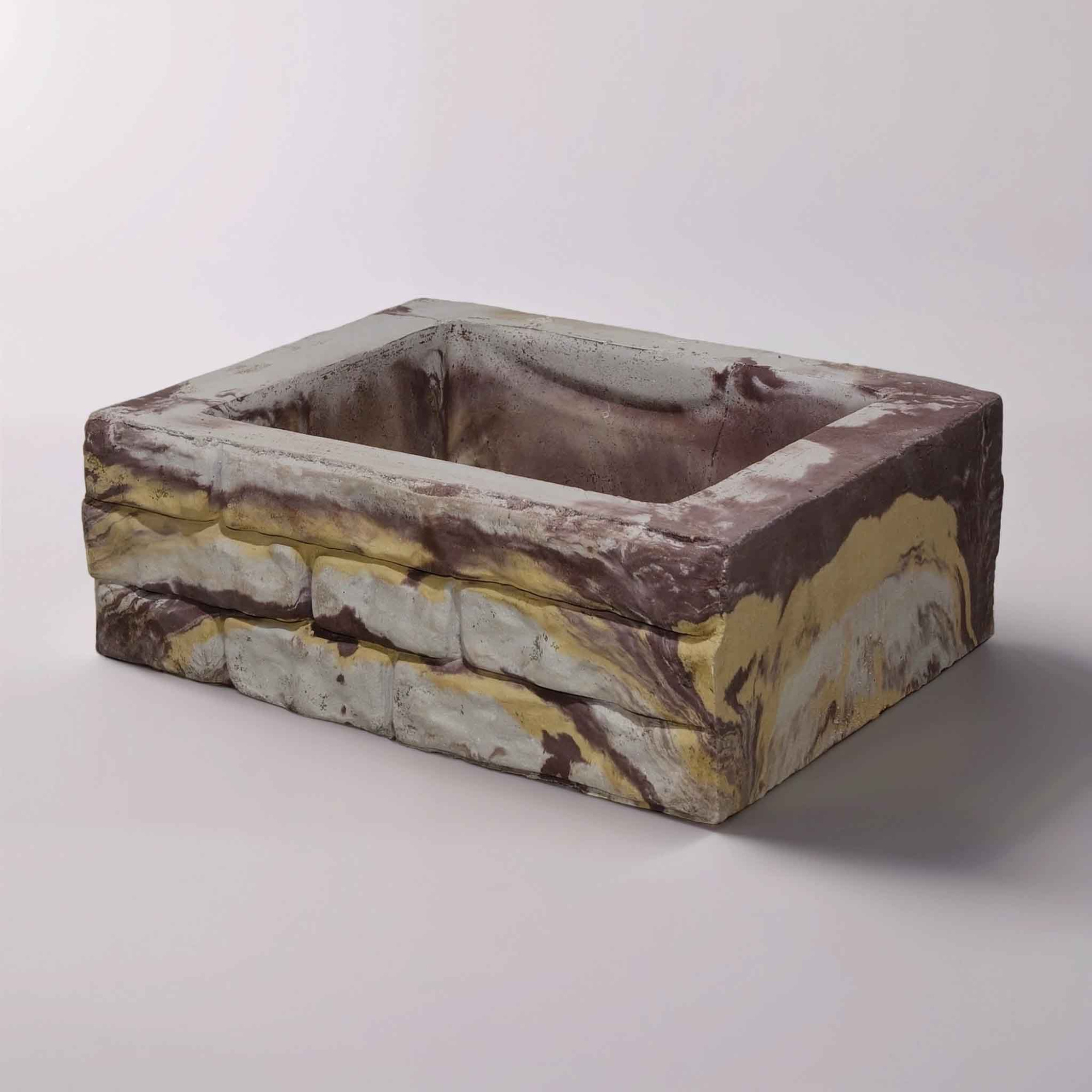 Блок ростверка "Грузинский кирпич"Микс 4