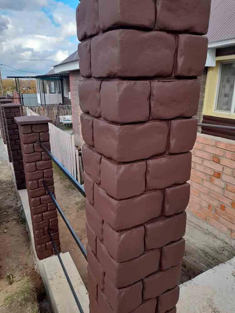 Блок забора "Булыжник"